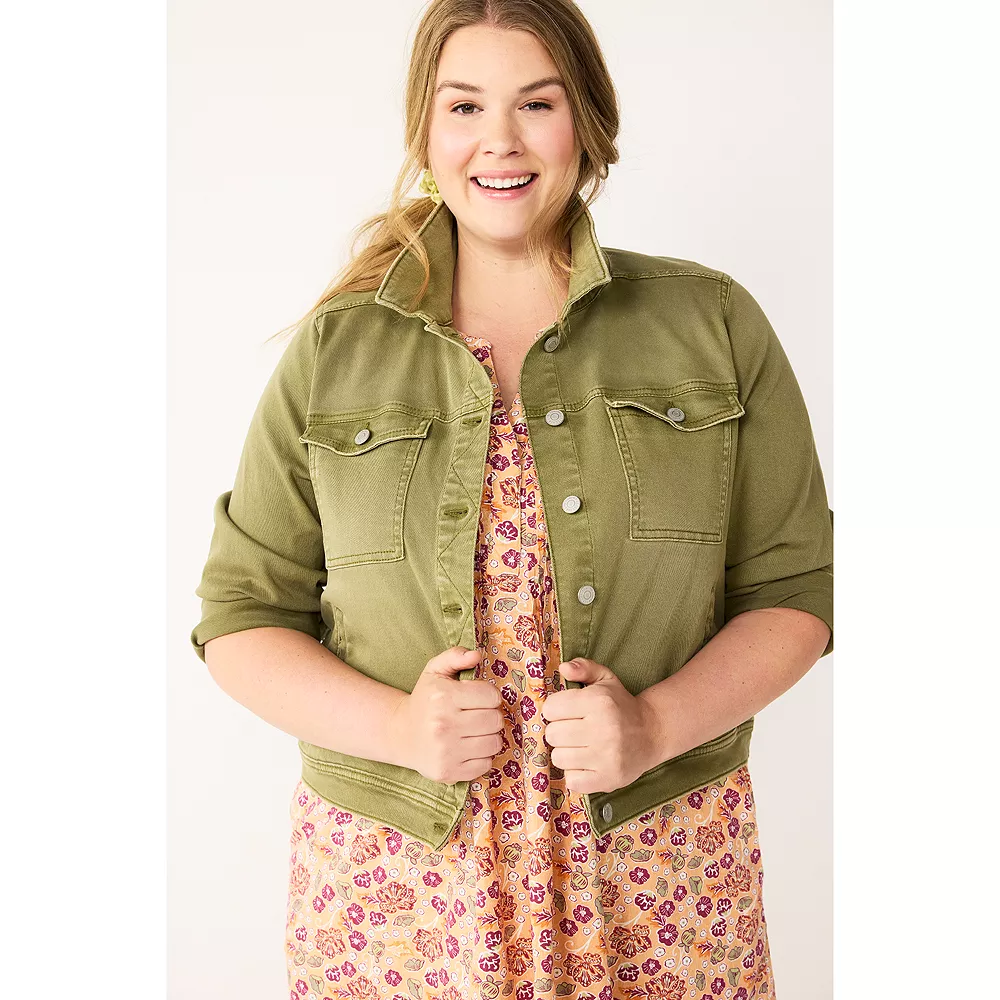 Plus Size Sonoma Goods For Life® Premium Over-Dyed Jacket 4 Plus Size Sonoma Goods For Life® Premium Over-Dyed Jacket - Image 2