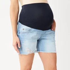 Maternity Sonoma Goods For Life® Over-The-Belly Panel Jean Shorts -Sonoma Store 5514842 ALT2