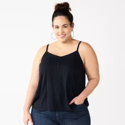 Plus Size Sonoma Goods For Life® Swing Tank -Sonoma Store 5514853 Black