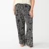 Plus Size Sonoma Goods For Life® Linen-Blend Wide-Leg Pants -Sonoma Store 5517827 Black Floral