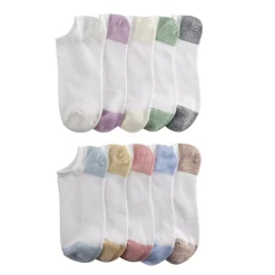 Women's Sonoma Goods For Life® 10-Pack No Show Marled Socks -Sonoma Store 5521589 White Multi
