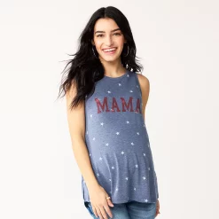 Maternity Sonoma Goods For Life® Graphic Muscle Tank -Sonoma Store 5529124 Americana Mama