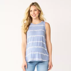 Maternity Sonoma Goods For Life® Graphic Muscle Tank -Sonoma Store 5529124 Blue Dye Stripe