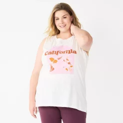 Plus Size Sonoma Goods For Life® Graphic Muscle Tank