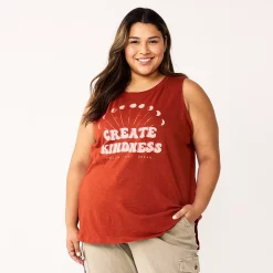 Plus Size Sonoma Goods For Life® Graphic Muscle Tank -Sonoma Store 5529302 Create Kindness