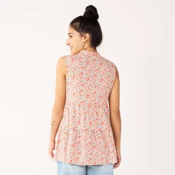 Maternity Sonoma Goods For Life® Tiered Ruffle Neck Top -Sonoma Store 5530140 ALT