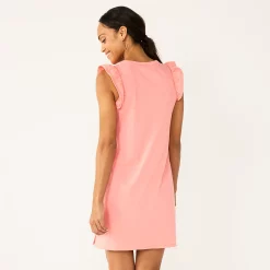 Women's Sonoma Goods For Life® Ruffle Sleeveless Knit Dress -Sonoma Store 5535468 ALT