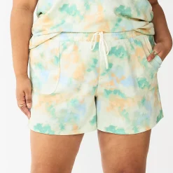 Plus Size Sonoma Goods For Life® Drawstring Fleece Shorts -Sonoma Store 5549511 Blue Cloud Dye