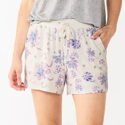 Women's Sonoma Goods For Life® Essential Pajama Shorts -Sonoma Store 5553528 White Floral
