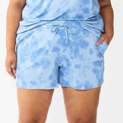 Plus Size Sonoma Goods For Life® Essential Pajama Shorts -Sonoma Store 5553688 Blue Dye