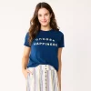 Women's Sonoma Goods For Life® Summer Graphic Tees 1 Women's Sonoma Goods For Life® Summer Graphic Tees -Sonoma Store 5558324 Choose Happy Navy