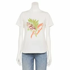 Women's Sonoma Goods For Life® Summer Graphic Tees -Sonoma Store 5558324 Cream Tropical Palm