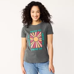Women's Sonoma Goods For Life® Summer Graphic Tees -Sonoma Store 5558324 Gray Shine On