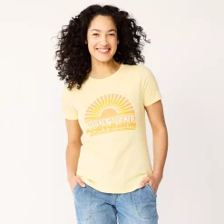 Women's Sonoma Goods For Life® Summer Graphic Tees -Sonoma Store 5558324 Sunshine Yellow