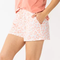 Women's Sonoma Goods For Life® Essential Pajama Shorts -Sonoma Store 5558710 Coral Animal