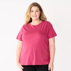 Petite Plus Size Sonoma Goods For Life® Crewneck Tee -Sonoma Store 5572597 Berry Blossom