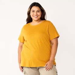 Petite Plus Size Sonoma Goods For Life® Crewneck Tee -Sonoma Store 5572597 Gold