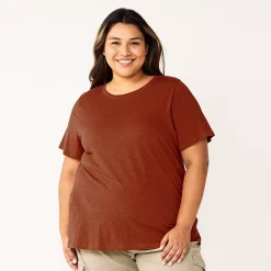 Petite Plus Size Sonoma Goods For Life® Crewneck Tee -Sonoma Store 5572597 Wine