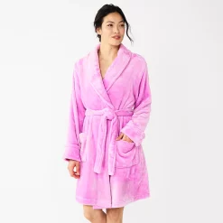 Women's Sonoma Goods For Life® Short Plush Robe -Sonoma Store 5574694 Orchid