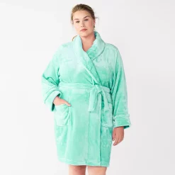 Plus Size Sonoma Goods For Life® Short Plush Robe 14 Plus Size Sonoma Goods For Life® Short Plush Robe -Sonoma Store 5574695 Aqua