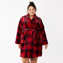 Plus Size Sonoma Goods For Life® Short Plush Robe 17 Plus Size Sonoma Goods For Life® Short Plush Robe -Sonoma Store 5574695 Buffalo Check