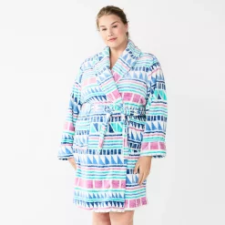 Plus Size Sonoma Goods For Life® Short Plush Robe 13 Plus Size Sonoma Goods For Life® Short Plush Robe -Sonoma Store 5574695 Multi Geo