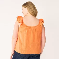 Plus Size Sonoma Goods For Life® Ruffle Tank Top 11 Plus Size Sonoma Goods For Life® Ruffle Tank Top -Sonoma Store 5578985 ALT