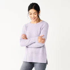 Women's Sonoma Goods For Life® Textured Raglan Sweater -Sonoma Store 5579791 Berry