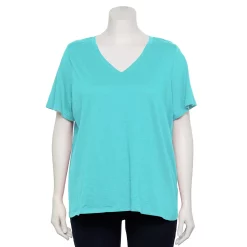 Petite Plus Size Sonoma Goods For Life® Everyday V-Neck Tee -Sonoma Store 5581510 Boca Breeze