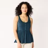 Women's Sonoma Goods For Life® Button Utility Tank -Sonoma Store 5583719 Navy Blue