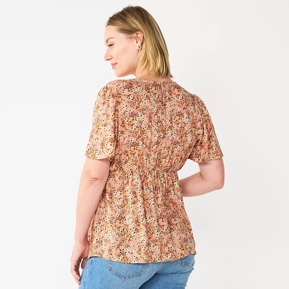 Maternity Sonoma Goods For Life® Flutter Sleeve Top 7 Maternity Sonoma Goods For Life® Flutter Sleeve Top - Image 5