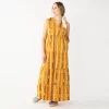 Women's Sonoma Goods For Life® Tiered Maxi Dress 1 Women's Sonoma Goods For Life® Tiered Maxi Dress -Sonoma Store 5584784 Gold Ikat Stripe