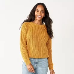 Petite Sonoma Goods For Life® Drop Shoulder Pullover Sweater -Sonoma Store 5587850 Gold