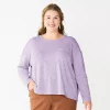 Plus Size Sonoma Goods For Life® Long Sleeve Pocket Tee 2 Plus Size Sonoma Goods For Life® Long Sleeve Pocket Tee -Sonoma Store 5590050 Light Purple