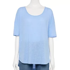 Women's Sonoma Goods For Life® Relaxed Scoopneck Tee -Sonoma Store 5596588 Light Blue
