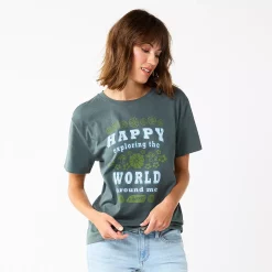 Women's Sonoma Goods For Life® Relaxed Graphic Tee -Sonoma Store 5596692 Gray Happpy Exploring