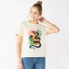 Women's Sonoma Goods For Life® Relaxed Graphic Tee -Sonoma Store 5596692 Ivory Snake