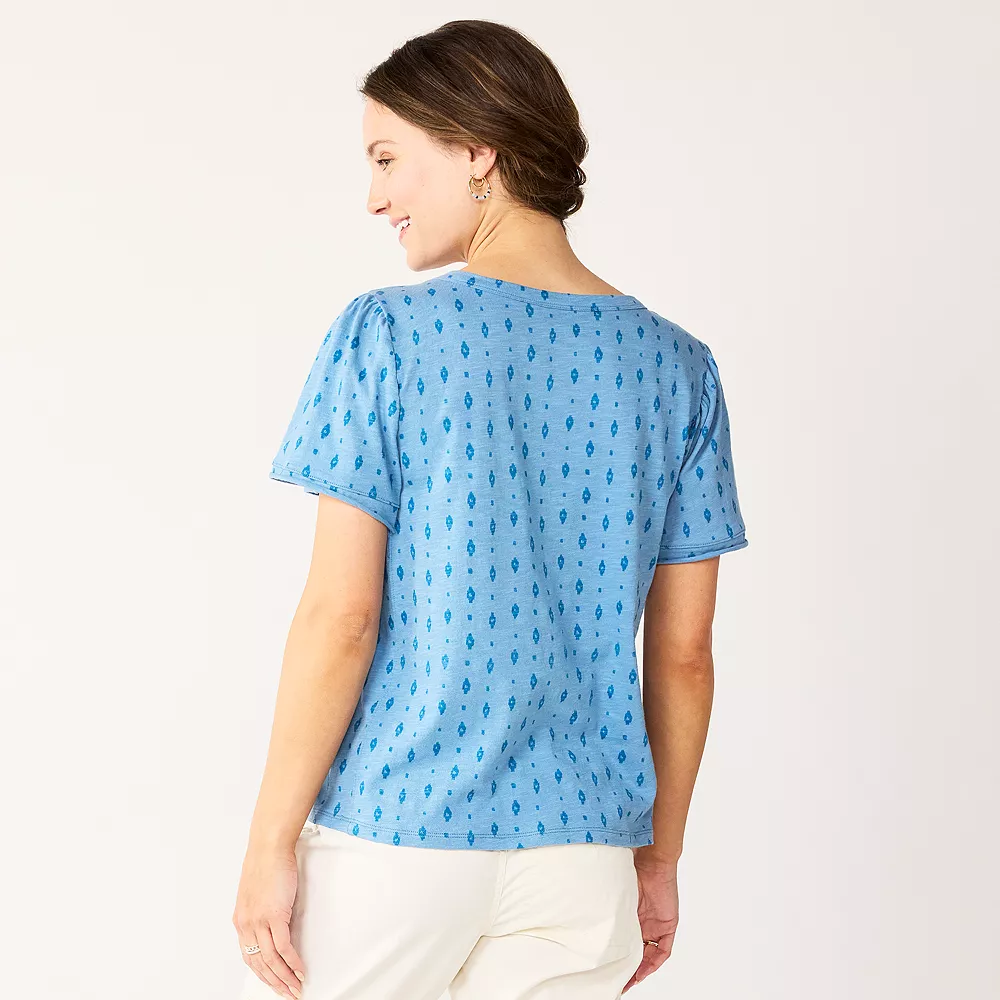 Women's Sonoma Goods For Life® Seamed Flutter Sleeve Top 11 Women's Sonoma Goods For Life® Seamed Flutter Sleeve Top - Image 9