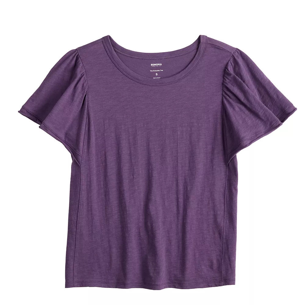 Women's Sonoma Goods For Life® Seamed Flutter Sleeve Top 12 Women's Sonoma Goods For Life® Seamed Flutter Sleeve Top - Image 10