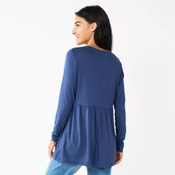 Maternity Sonoma Goods For Life® Long Sleeve Empire Waist Top -Sonoma Store 5635424 ALT