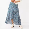 Petite Sonoma Goods For Life® Wrap Ruffle Maxi Skirt