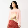Women's Sonoma Goods For Life® Everyday Crewneck Sweatshirt 1 Women's Sonoma Goods For Life® Everyday Crewneck Sweatshirt -Sonoma Store 5664640 Pink Wild Graphic