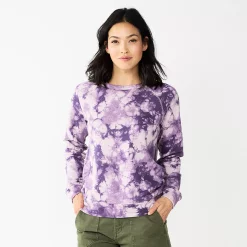 Women's Sonoma Goods For Life® Everyday Crewneck Sweatshirt -Sonoma Store 5664640 Purple Tie Dye