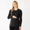 Maternity Sonoma Goods For Life® Fitted Puff Sleeve Sweater -Sonoma Store 5666269 Black