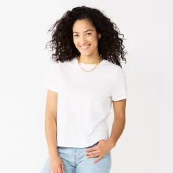 Women's Sonoma Goods For Life® Relaxed Short Sleeve Tee -Sonoma Store 5670159 White