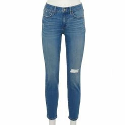 Women's Sonoma Goods For Life® Curvy High-Waisted Skinny Jeans 18 Women's Sonoma Goods For Life® Curvy High-Waisted Skinny Jeans -Sonoma Store 5670980 Destructed Blue Wash