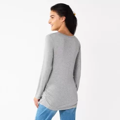 Maternity Sonoma Goods For Life® Essential Scoopneck Long Sleeve Tee -Sonoma Store 5672154 ALT
