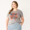 Plus Size Sonoma Goods For Life® Crewneck Patriotic Graphic Tee 1 Plus Size Sonoma Goods For Life® Crewneck Patriotic Graphic Tee -Sonoma Store 5672984 Gray Power To The Ppl