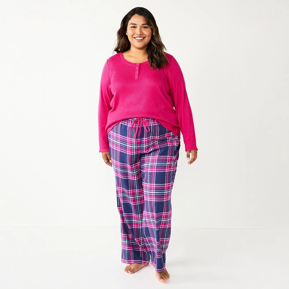 Plus Size Sonoma Goods For Life® Flannel Pajama Pants & Pajama Top Sleep Set 5 Plus Size Sonoma Goods For Life® Flannel Pajama Pants & Pajama Top Sleep Set - Image 3