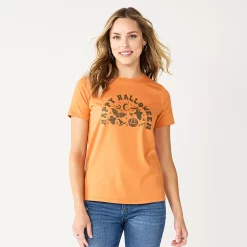 Women's Sonoma Goods For Life® Short Sleeve Graphic Tee -Sonoma Store 5686029 Happy Halloween